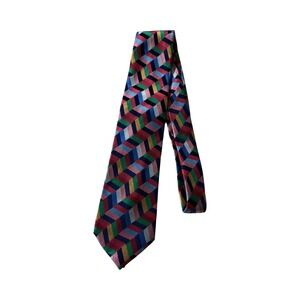 Paul Fredrick Necktie Silk Geometric Colorful Pattern Men's Fashion